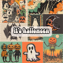 Load image into Gallery viewer, 3T it’s Halloween barrel pants + 3T coquette pumpkins Terran
