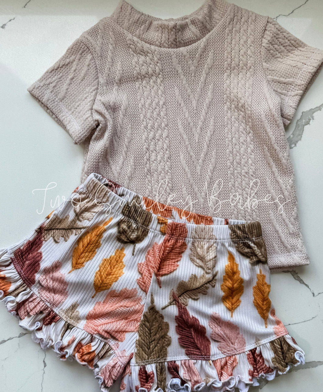3T ss mock neck x retro ruffle shorts