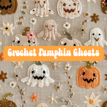 Load image into Gallery viewer, 3T batty bows bishop Brielle + 3T crochet pumpkin ghosts magnolia dress
