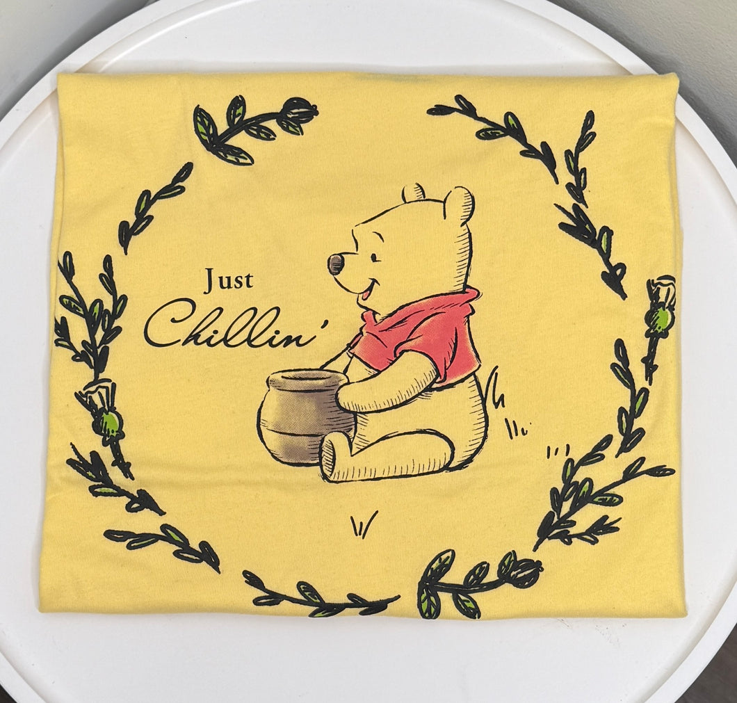 3T chillin Pooh upcycle hooded LS SR