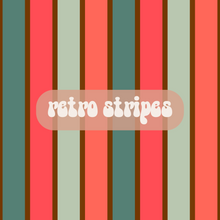 Load image into Gallery viewer, 5T retro floral ls ruffle dolman + coord retro stripe leggings
