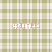 Load image into Gallery viewer, 3T dainty embroidered bunny terran x 
3T spring plaid mock bishop top
