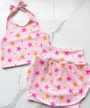 Load image into Gallery viewer, RTS 3/6 tie tank x skort + 18/24 halter x skort

