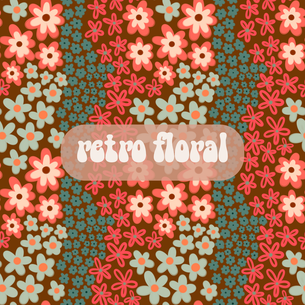 5T retro floral ls ruffle dolman + coord retro stripe leggings