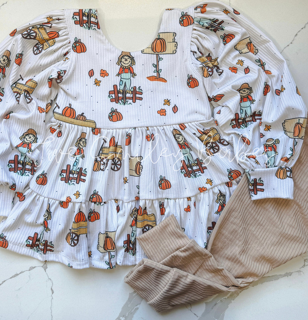 18/24m bishop sleeve tiered magnolia top x leggings